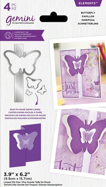 Crafter's Companion Gemini - Metal Die - Elements - Swing Card - Butterfly