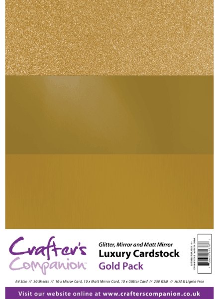 Crafter's Companion Crafters Companion A4 Luxury Cardstock Pack - Gold