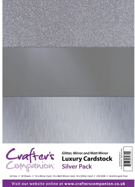 Crafter's Companion Crafters Companion A4 Luxury Cardstock Pack - Silver