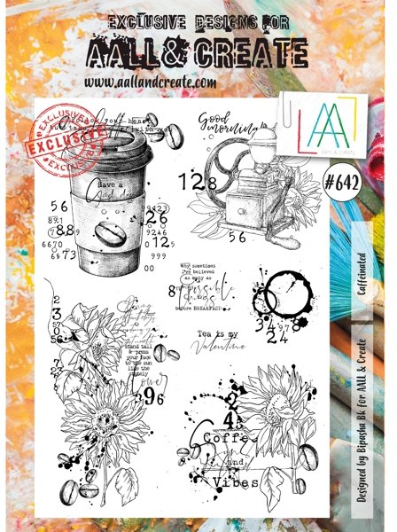 Aall & Create Aall & Create A4 Stamp #642 - Caffeinated