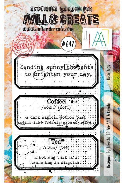 Aall & Create Aall & Create - A7 Stamp #647 - Basic Tags