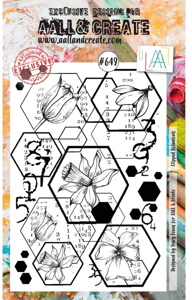 Aall & Create Aall & Create A6 Stamp #649 - Clipped Botanicals