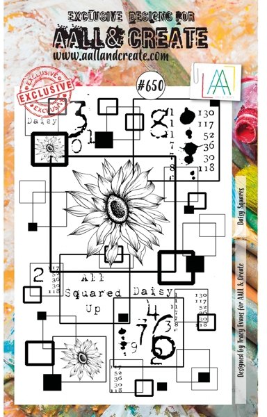 Aall & Create Aall & Create A6 Stamp #650 - Daisy Squares