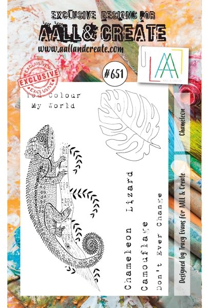 Aall & Create Aall & Create - A7 Stamp #651 - Chameleon