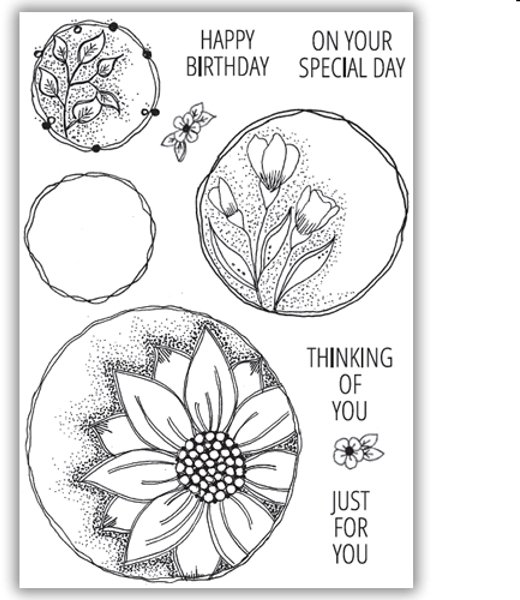 Julie Hickey Julie Hickey Designs - Floral Buttons Stamp Set JH1053