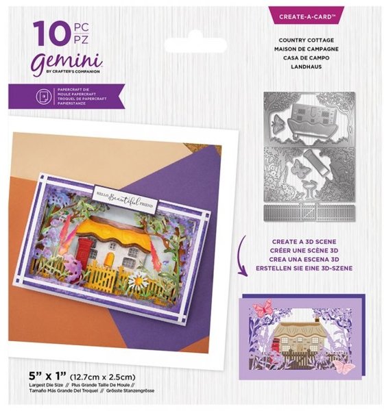 Crafter's Companion Gemini - Metal Die - Create a Card - Country Cottage