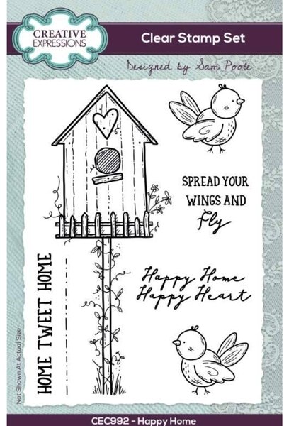 Creative Expressions Creative Expressions Sam Poole Happy Home 6 in x 4 in Clear Stamp Set