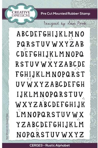 Creative Expressions Creative Expressions Sam Poole Rustic Alphabet 6 in x 4 in Rubber Stamp Set