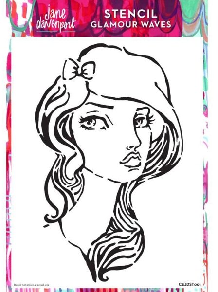 Creative Expressions Creative Expressions Jane Davenport Glamour Waves 8 in x 12 in Stencil