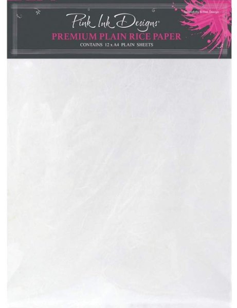 Pink Ink Pink Ink Designs Premium Plain White Rice Paper Pk 12