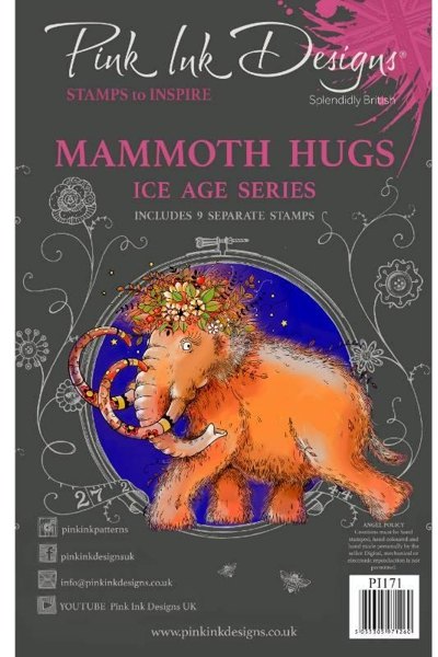 Pink Ink Pink Ink Designs Mammoth Hugs 6 in x 8 in Clear Stamp Set