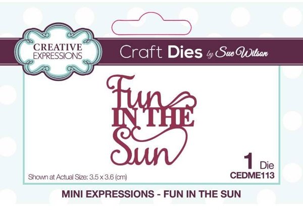 Creative Expressions Creative Expressions Sue Wilson Mini Expressions Fun In The Sun Craft Die