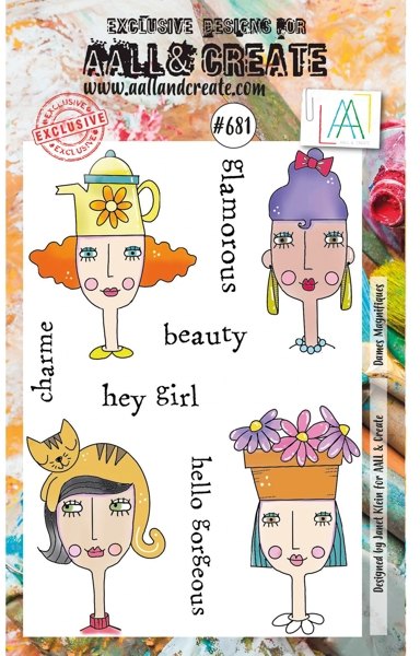 Aall & Create Aall & Create - A6 Stamp #681 - Dames Magnifique
