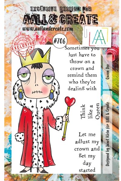 Aall & Create Aall & Create - A7 Stamp #706 - Queen Dee