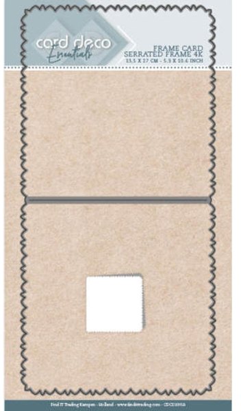 Card Deco Card Deco Essentials Cutting Dies: Frame Card Serrated Edge 4K CDCD10018