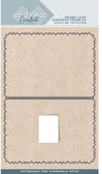 Card Deco Card Deco Essentials Cutting Dies: Frame Card Serrated Edge A5 CDCD10019