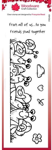 Woodware Woodware Clear Singles The Snail Family 8 in x 2.6 in Stamp