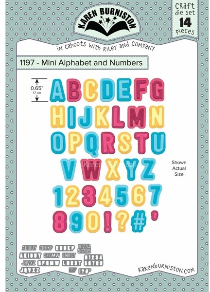 Karen Burniston Karen Burniston Die Set - Mini Alphabet and Numbers 1197