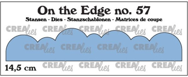 Crealies Crealies On the Edge Dies No. 57, Clouds Straight 14,5 cm CLOTE57