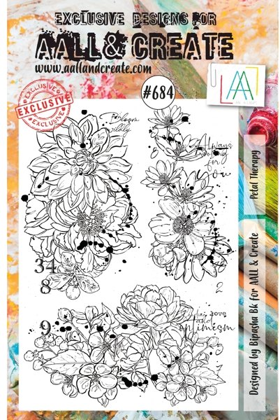 Aall & Create Aall & Create - A5 Stamp #684 - Petal Therapy