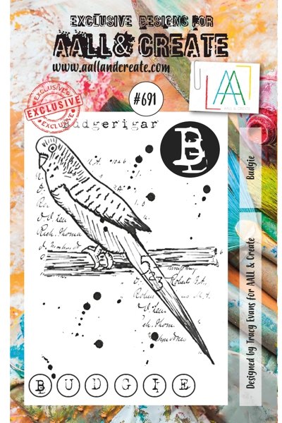 Aall & Create Aall & Create - A7 Stamp #691 - Budgie