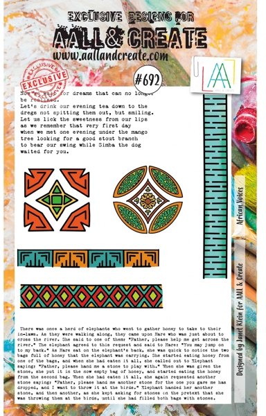 Aall & Create Aall & Create - A6 Stamp #692 - African Verses