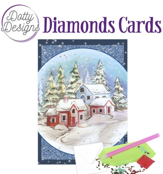 Find It Media Dotty Designs Diamond Cards - Snow Landscape DDDC1060