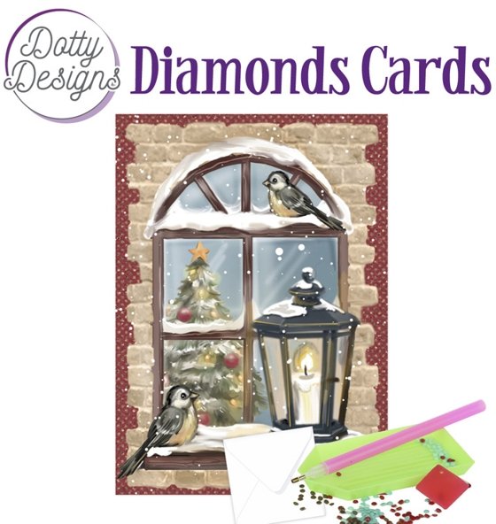 Find It Media Dotty Designs Diamond Cards - Christmas Window DDDC1044