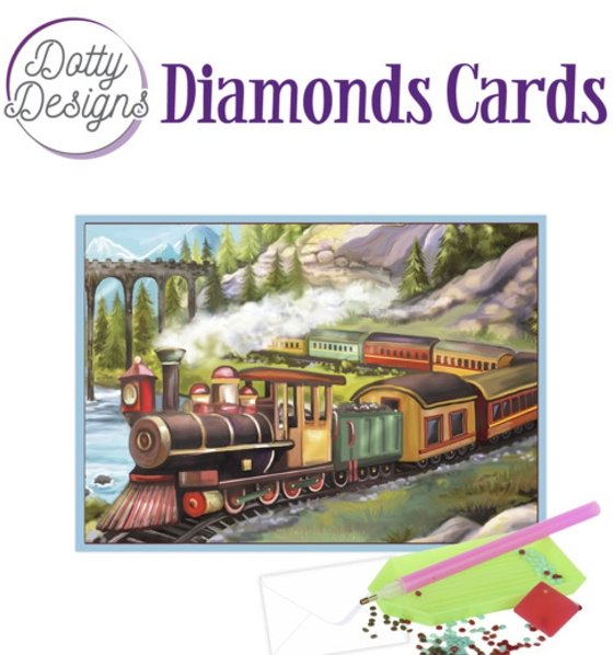 Find It Media Dotty Designs Diamond Cards - Vintage Train DDDC1029
