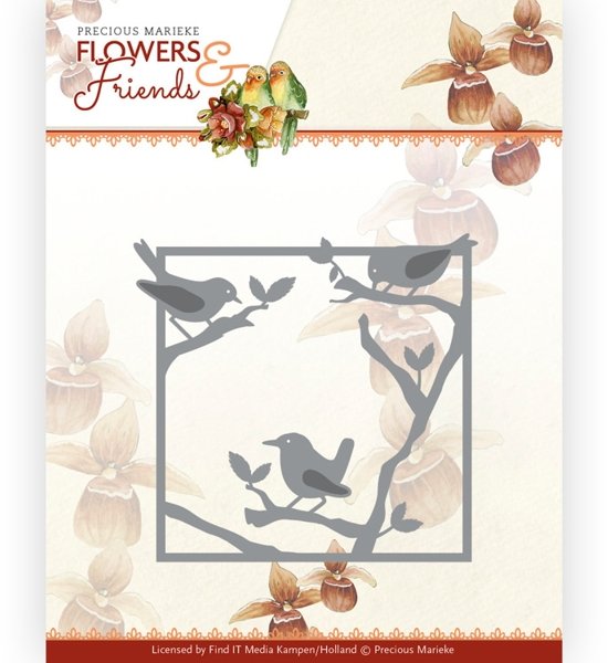 Precious Marieke Precious Marieke - Flowers and Friends - Bird Frame Die