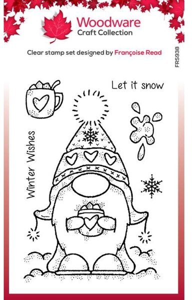 Woodware Woodware Clear Singles Winter Gnome 4 in x 6 in Stamp