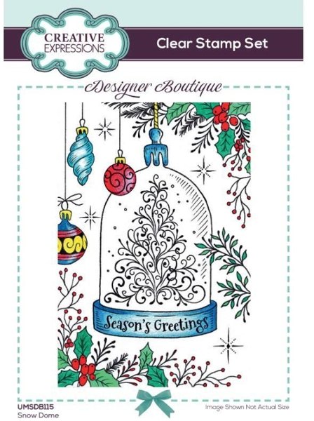 Creative Expressions Creative Expressions Designer Boutique Snow Dome 6 in x 4 in Clear Stamp Set