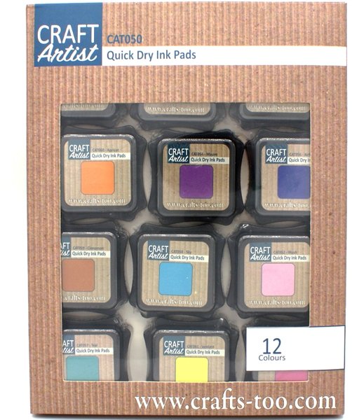 Crafts Too Craft Artist Quick Dry Ink Pads Set Of 12 CAT050