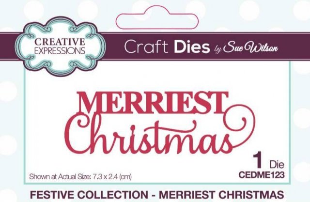 Creative Expressions Creative Expressions Sue Wilson Festive Mini Expressions Merriest Christmas Craft Die CEDME123