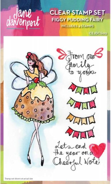 Creative Expressions Creative Expressions Jane Davenport Figgy Pudding Fairy 6 in x 4 in Clear Stamp Set