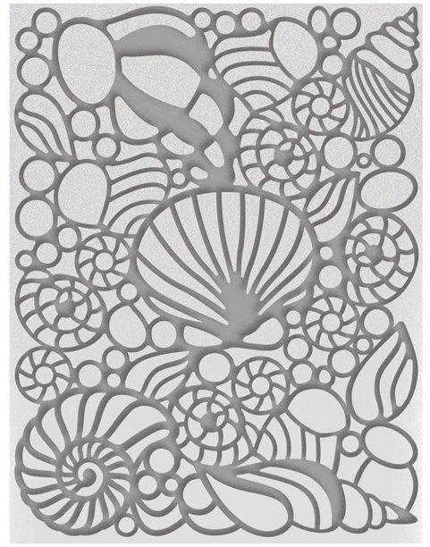 Couture Creations Couture Creations Embossing Folder - Collecting Seashells A6