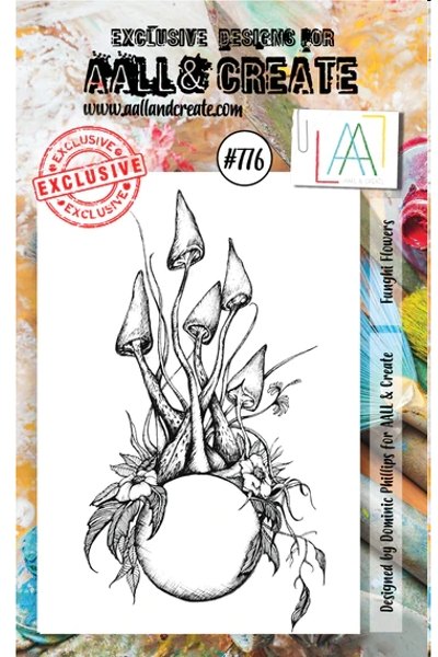 Aall & Create Aall & Create - A7 Stamp #776 - Funghi Flowers