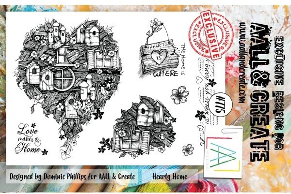 Aall & Create Aall & Create - A5 Stamp #775 - Hearty Home