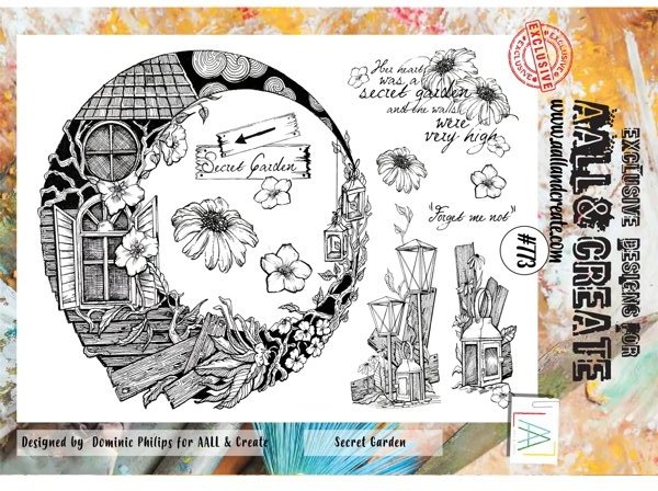 Aall & Create Aall & Create - A4 Stamp #773 - Secret Garden