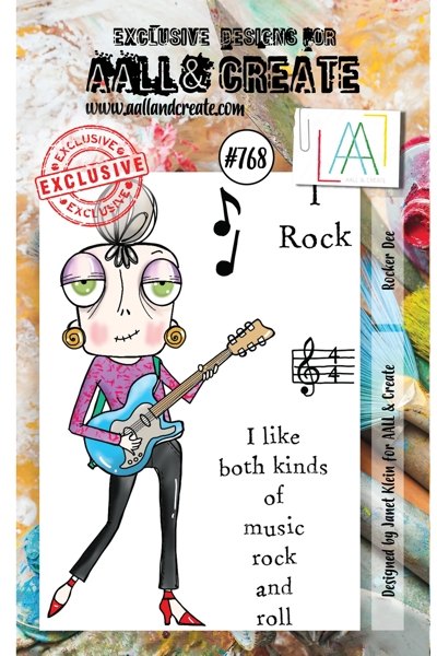 Aall & Create Aall & Create - A7 Stamp #768 - Rocker Dee