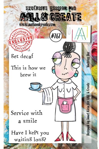 Aall & Create Aall & Create - A7 Stamp #767 - Waitress Dee