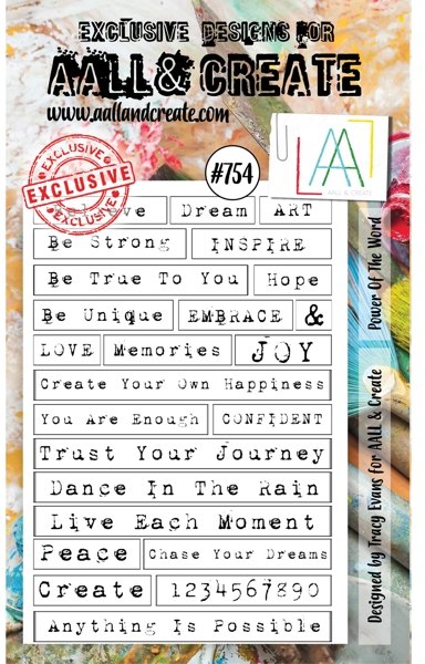Aall & Create Aall & Create - A6 Stamp #754 - Power of the Word