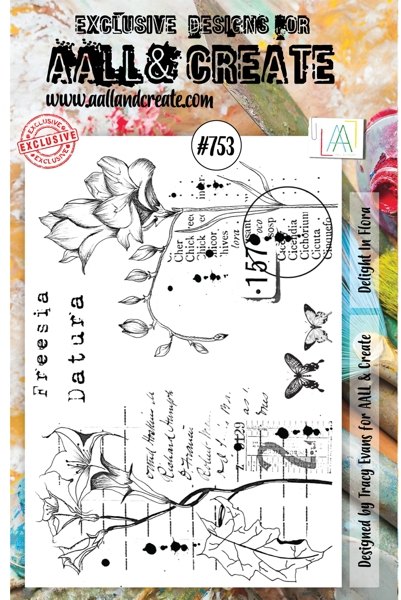 Aall & Create Aall & Create - A5 Stamp #753 - Delight In Flora