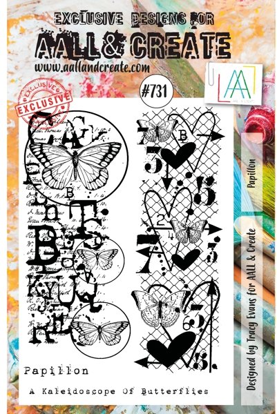 Aall & Create Aall & Create - A5 Stamp #731 - Papillon