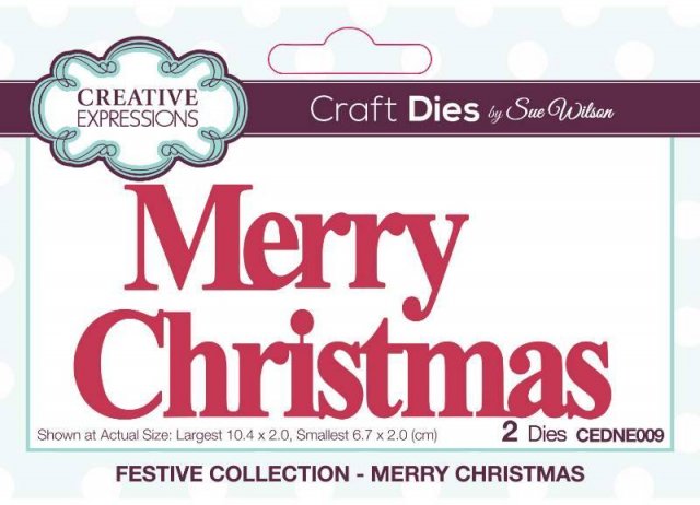 Creative Expressions Creative Expressions Sue Wilson Festive Merry Christmas Craft Die CEDNE009