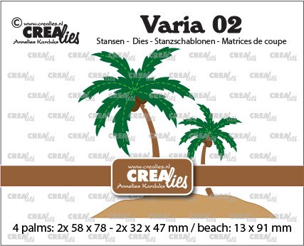 Crealies Crealies Varia Dies No. 02, Palmtrees 4x CLVaria02