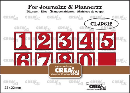 Crealies Numbers Diesset No. 6, In Squares CLJP612