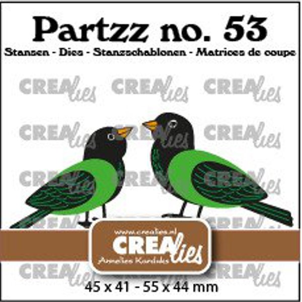 Crealies Crealies Partzz Dies No. 53, Two Birds CLPartzz53