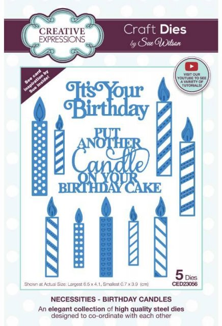 Creative Expressions Creative Expressions Sue Wilson Necessities Birthday Candles Craft Die