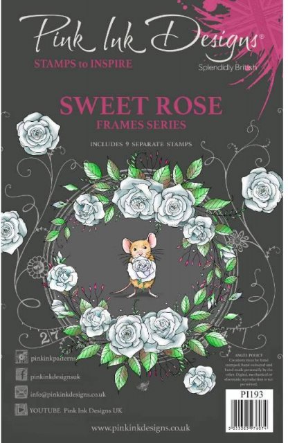 Pink Ink Pink Ink Designs Sweet Rose 6 in x 8 in Clear Stamp Set